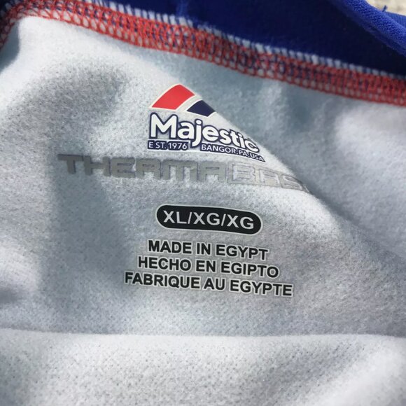 BNWT NEW YORK GIANTS NY Mens Sweatshirt Pullover Majestic Thermabase Blue NFL XL - Picture 3 of 9